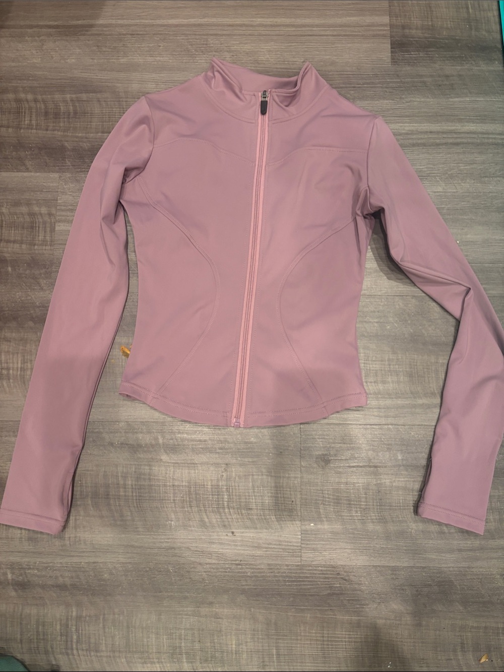 Women's Mauve Zip-Up Varsity Jacket